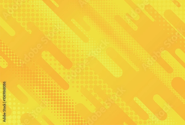 Fototapeta 背景素材 黄色  幾何学的なドットと模様 斜め 対角線 背景 イベント バックグラウンド