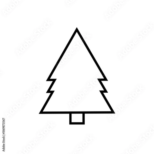 Fototapeta christmas tree vector