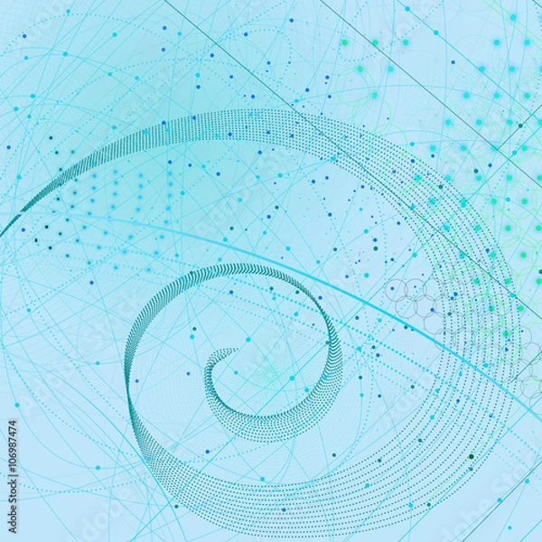 Fototapeta Sacred geometry symbols and elements background