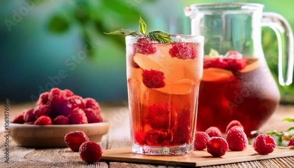 Fototapeta juice and berries