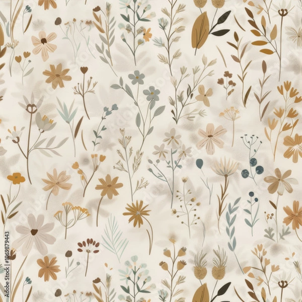 Obraz Simple wildflower pattern