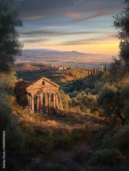 Obraz Ancient Ruins at Sunrise