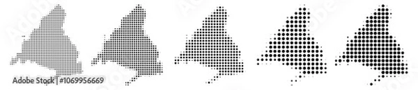 Fototapeta Madrid Spain map halftone in different sizes
