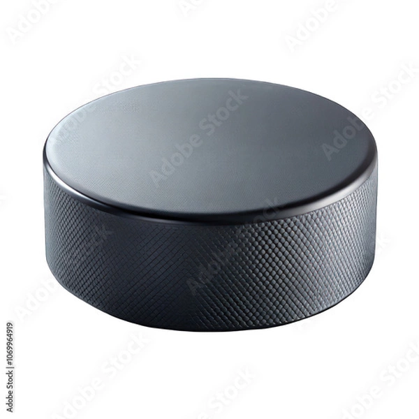 Fototapeta Realistic ice hockey puck isolated on transparent background