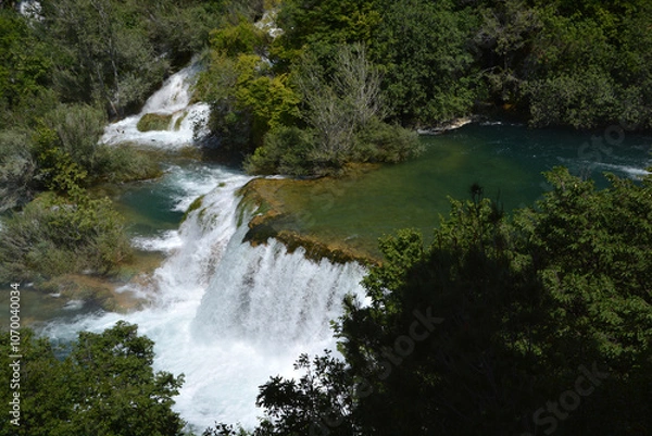 Obraz waterfall in the mountains