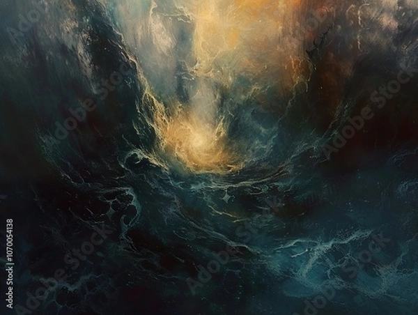 Fototapeta Abstract Cosmic Art: A Deep Space Nebula
