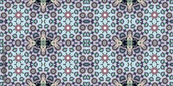 Obraz Seamless kaleidoscope pattern. The texture of the woven pattern. Endless pattern