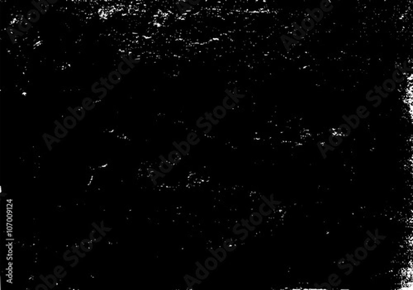 Fototapeta White Dust effect  on black background  grungy style vector illu