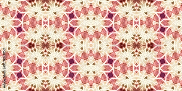 Fototapeta Seamless kaleidoscope pattern. The texture of the woven pattern. Endless pattern