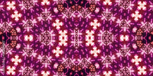 Fototapeta Seamless kaleidoscope pattern. The texture of the woven pattern. Endless pattern