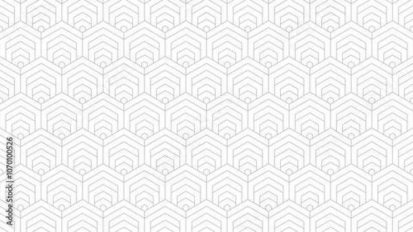 Obraz abstract hexagon line pattern background