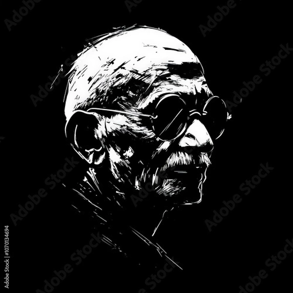 Obraz Mahatma Gandhi, vector illustration