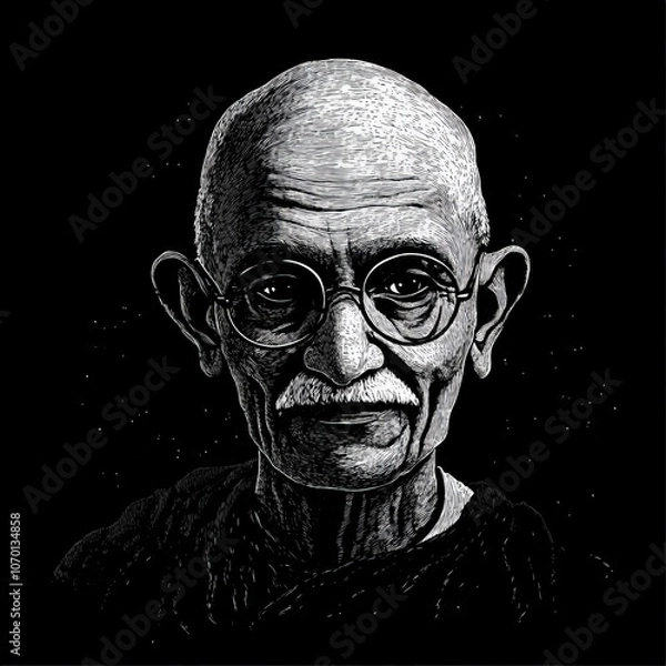 Obraz Mahatma Gandhi, vector illustration