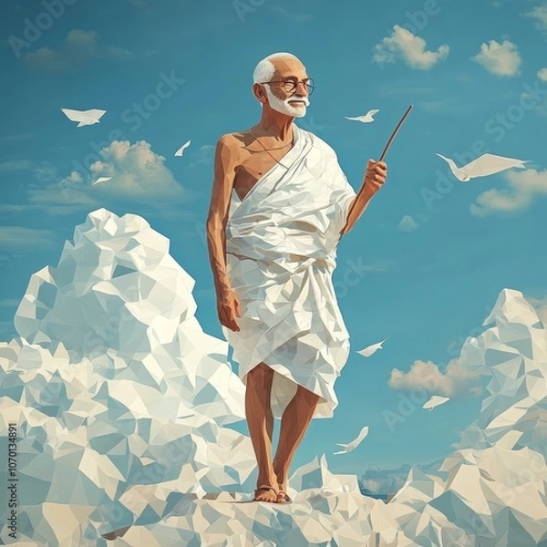 Obraz Mahatma Gandhi, vector illustration