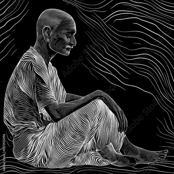 Obraz Mahatma Gandhi, vector illustration