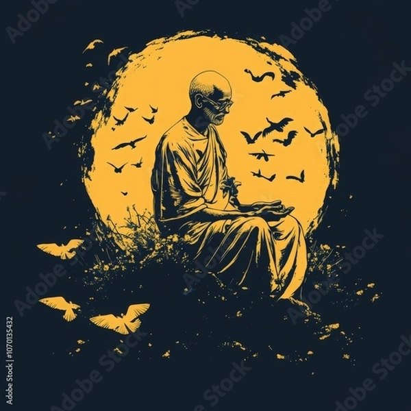 Obraz Mahatma Gandhi, vector illustration