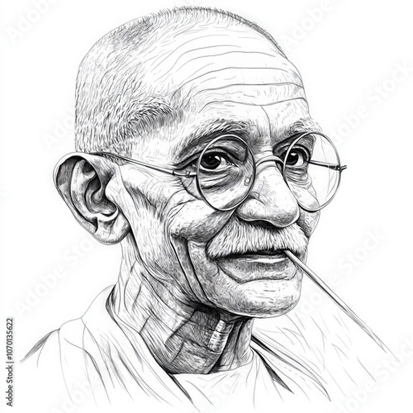 Obraz Mahatma Gandhi, vector illustration