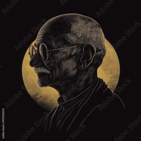 Obraz Mahatma Gandhi, vector illustration