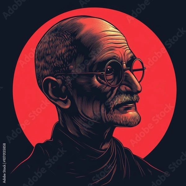 Obraz Mahatma Gandhi, vector illustration
