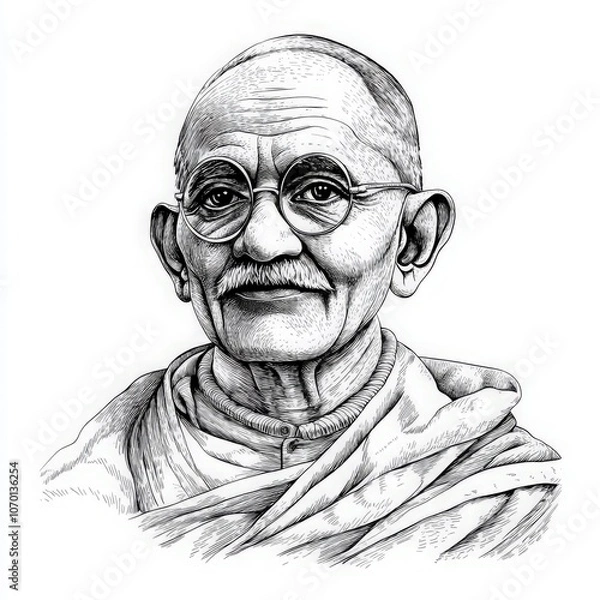 Obraz Mahatma Gandhi, vector illustration