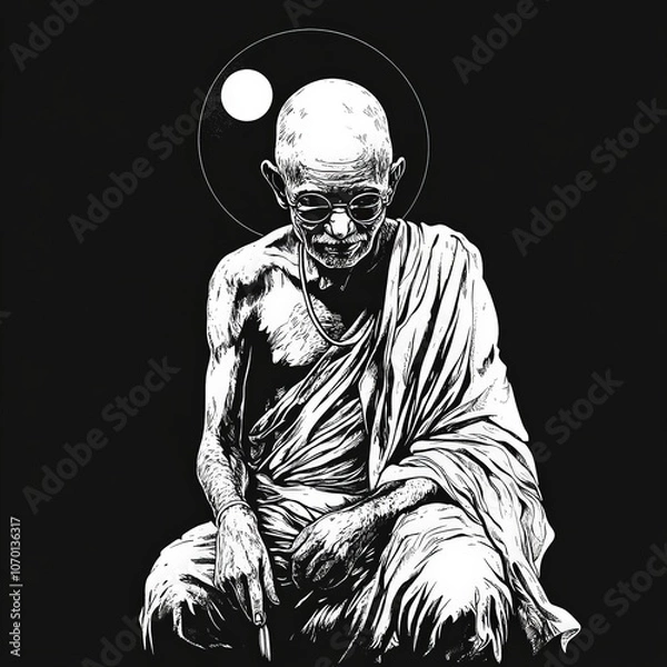 Obraz Mahatma Gandhi, vector illustration