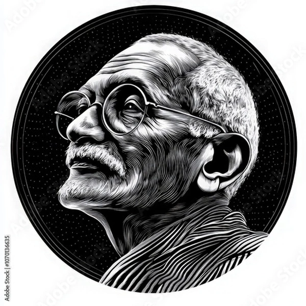 Obraz Mahatma Gandhi, vector illustration
