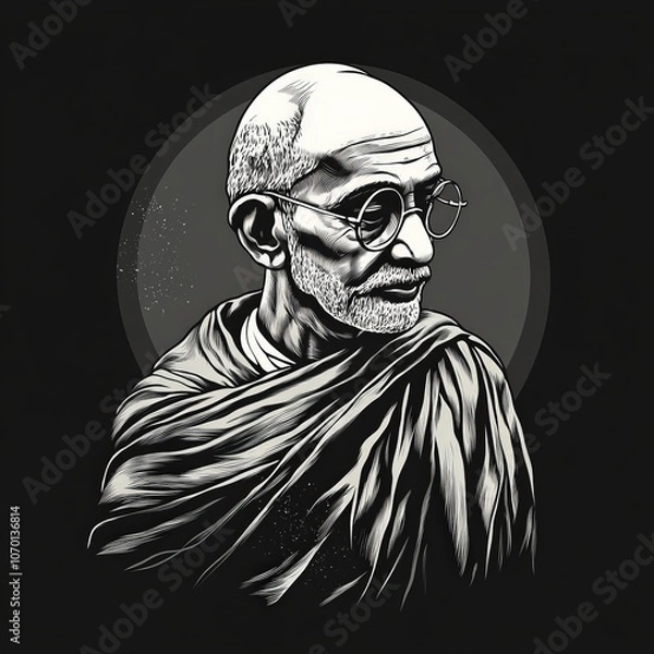 Obraz Mahatma Gandhi, vector illustration