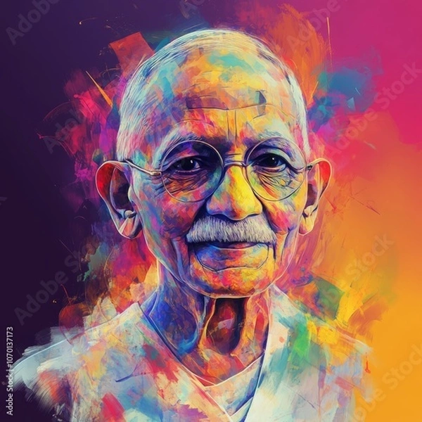 Obraz Mahatma Gandhi, vector illustration
