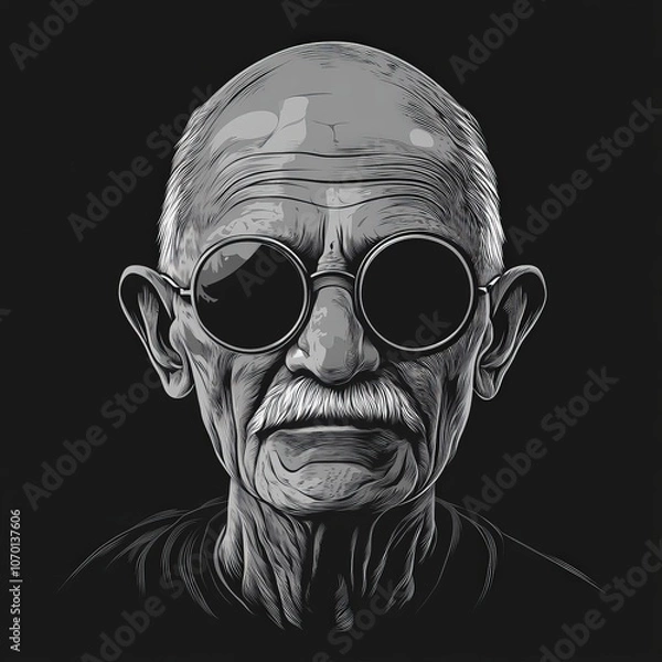 Obraz Mahatma Gandhi, vector illustration