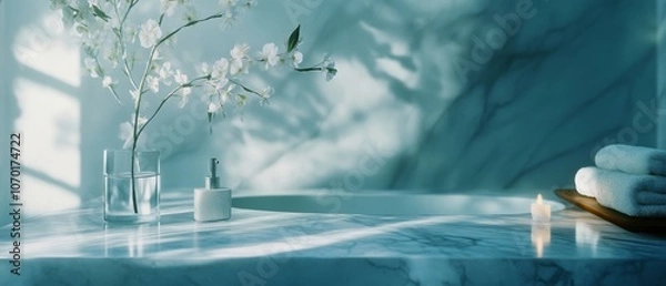 Fototapeta The sun sets over a calm ocean, its golden rays reflecting on gentle waves, creating a peaceful and timeless scene of natural beauty.