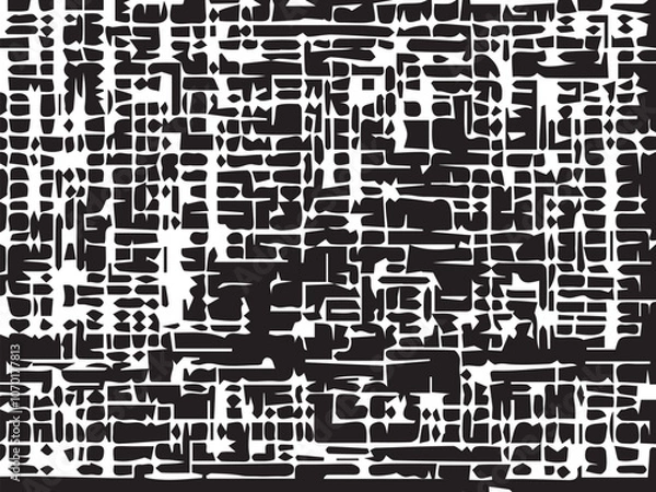 Fototapeta Grunge texture with black lines on a white background
