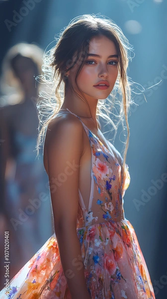 Fototapeta Models walk the runway finale wearing