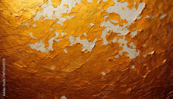 Fototapeta Abstract gold background with torn