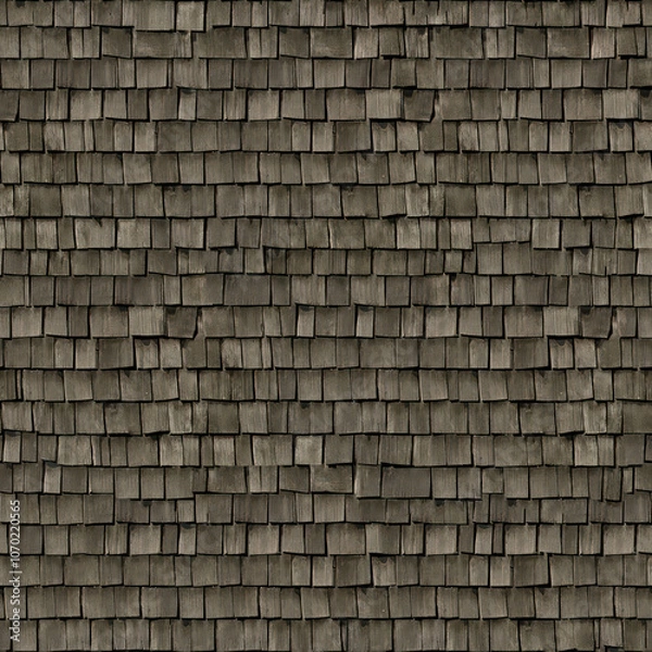 Obraz Wodden shingle roof tile seamless texture & background