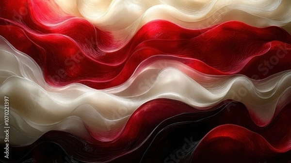 Fototapeta Burgundy Champagne Waves, a luxurious blend of deep burgundy and soft champagne hues creating an elegant and rich visual experience