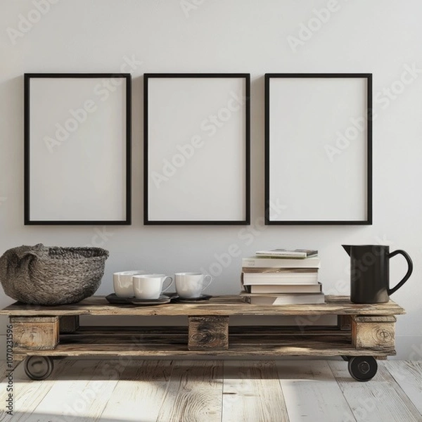 Fototapeta Rustic Living Room Decor.