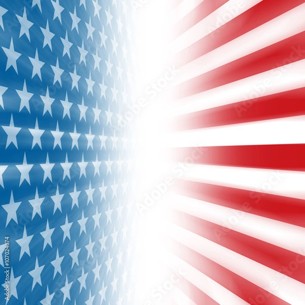 Obraz Stars and Stripes Perspective Background