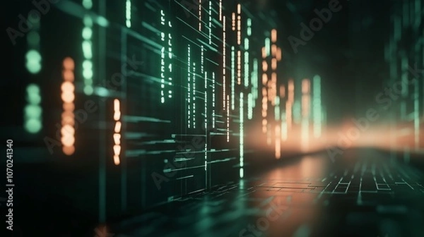 Fototapeta Abstract Background of Stock Market Data Visualization