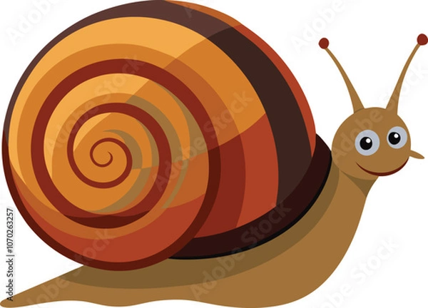 Obraz vector snail isolated on white background
