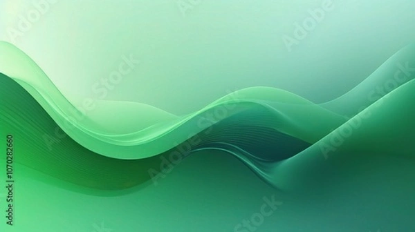 Fototapeta Abstract Green Wave Pattern for Background Use