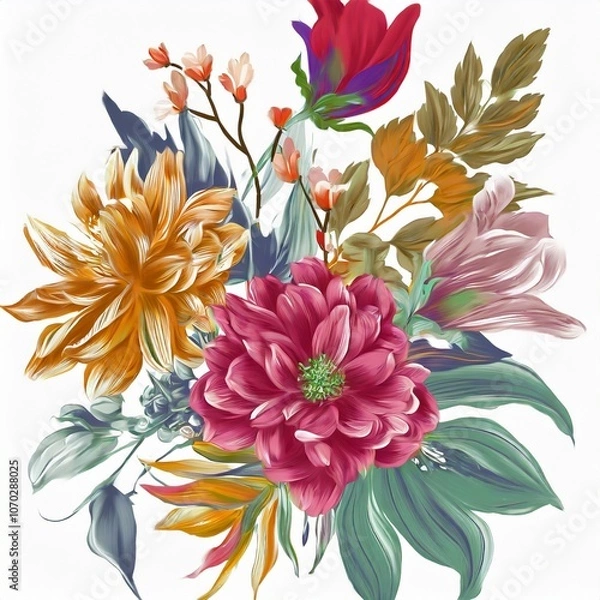 Obraz Abstract allover floral design