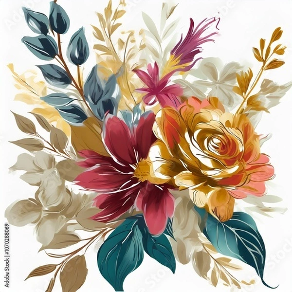 Obraz Abstract allover floral design