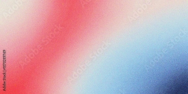 Obraz Abstract red and blue gradient background, grainy noise texture gradient
