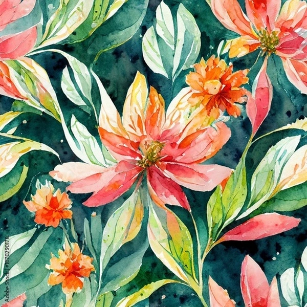 Obraz Abstract allover floral design