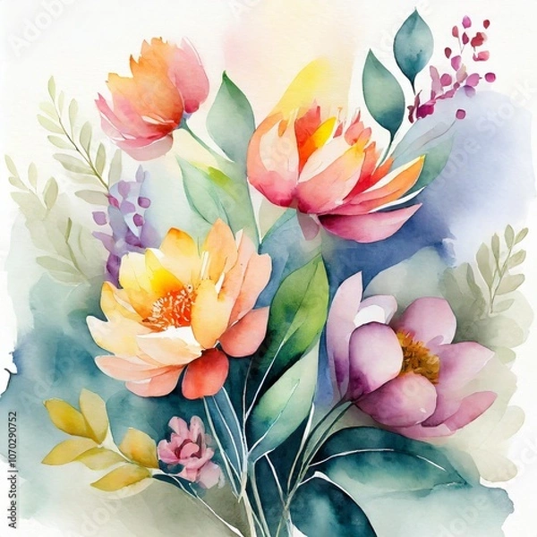 Obraz Abstract allover floral design