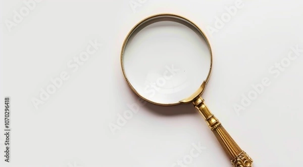 Fototapeta  magnifying glass on a white background