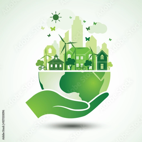 Fototapeta Hands earth