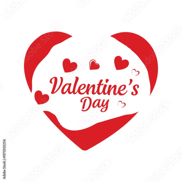 Fototapeta Valentine's Day typography vector illustration