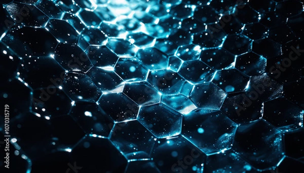 Obraz Nano World: Holographic Molecular Network