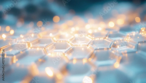 Obraz Nano World: Holographic Molecular Network
